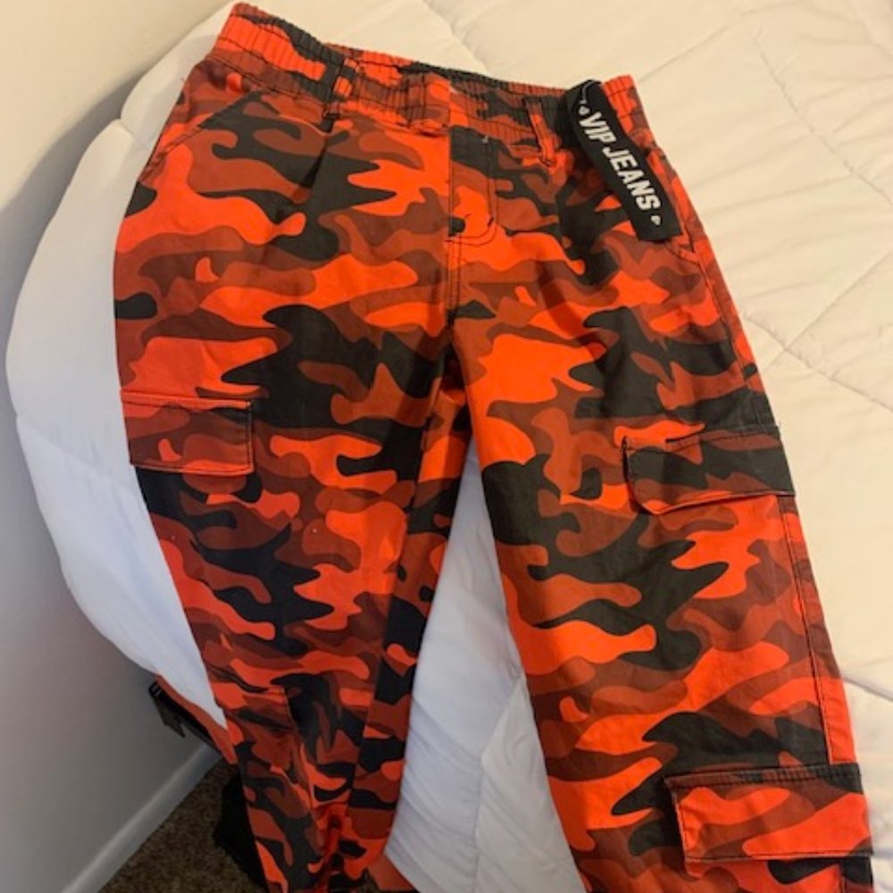 Red and Black Camo Pants
